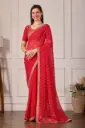 Georgette silk saree