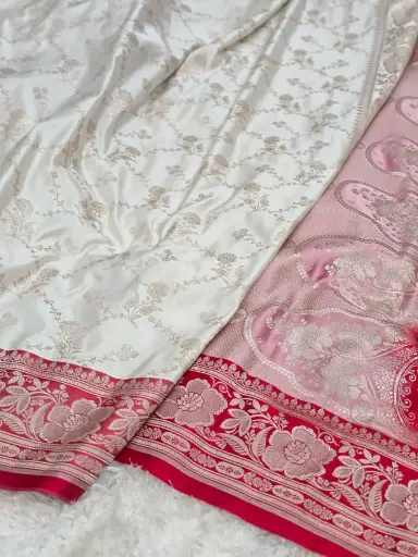 Mashru kattan contrast saree