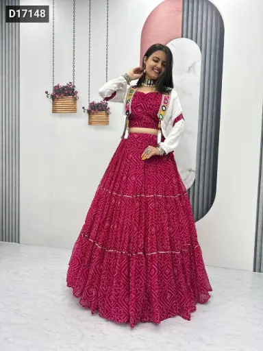 Lahenga choli with jacket